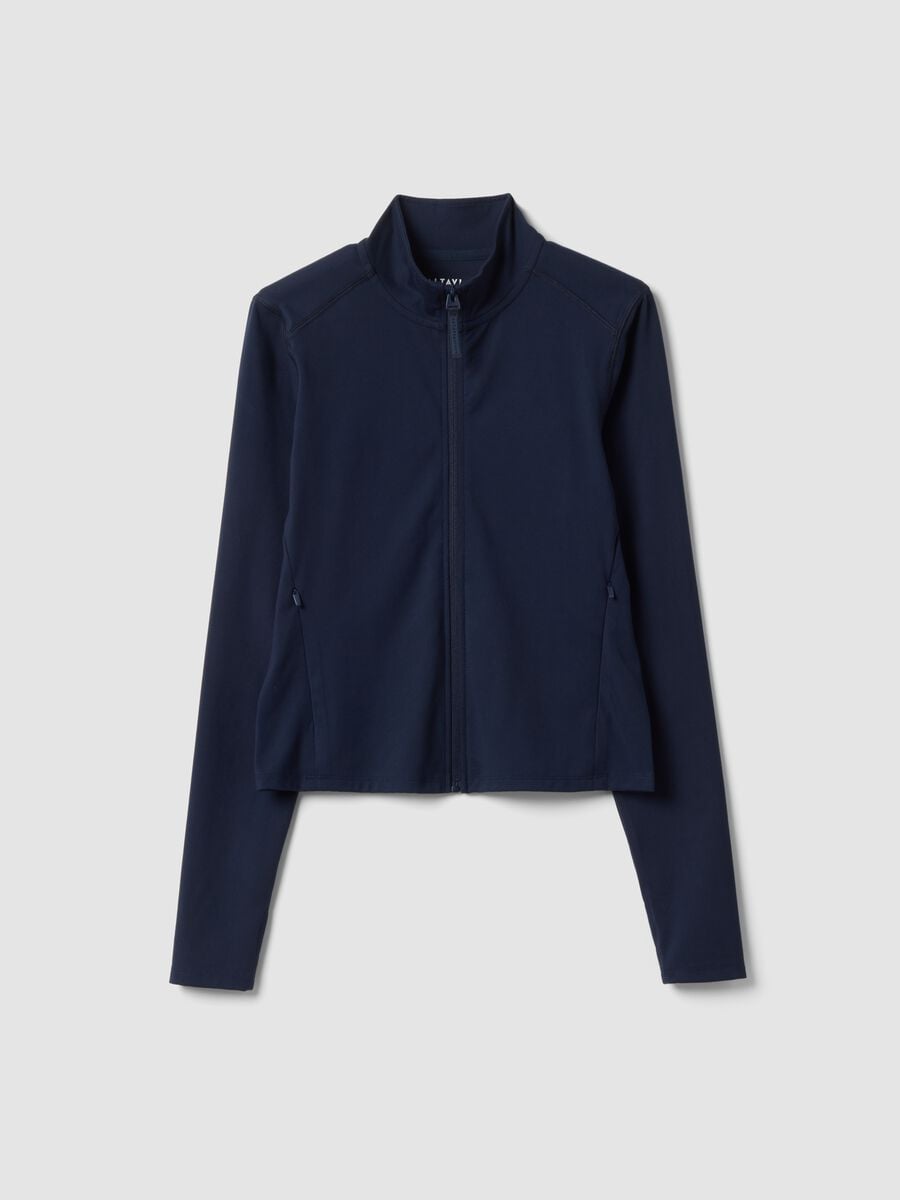 Full-zip blu fitted in tessuto elasticizzato ALTAVIA STUDIO_6