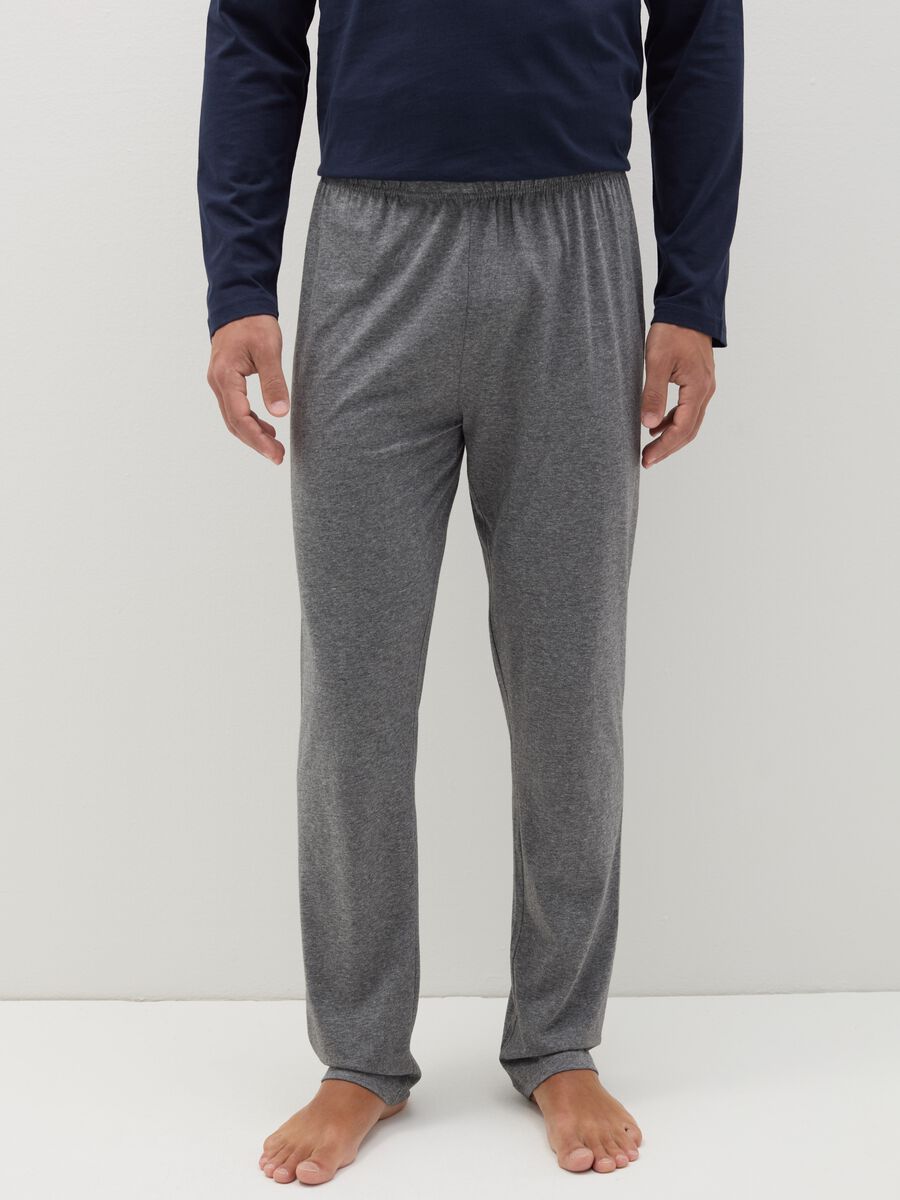 Long pyjamas with round neck in cotton_3