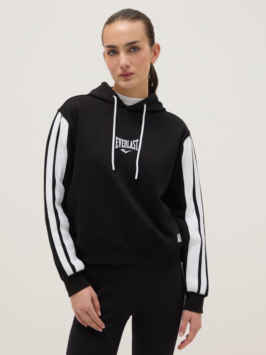 Multicolour cotton blend regular fit sweatshirt with Everlast logo_0