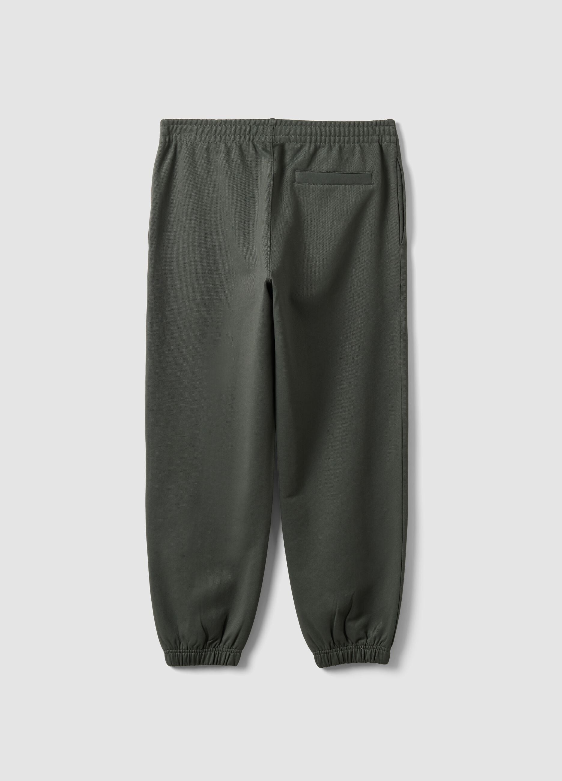 Green relaxed-fit stretch joggers
