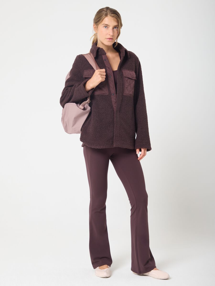 Leggings flare extra caldi in tessuto tecnico elasticizzato e tasche con zip ALTAVIA STUDIO_0