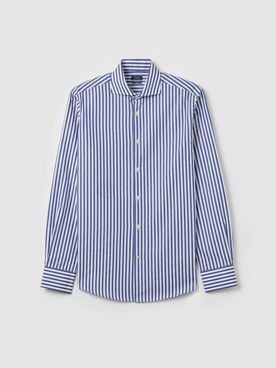 Camicia slim fit easy iron a righe_4