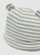Multicolour striped cotton blend hat for newborns with little ears_2