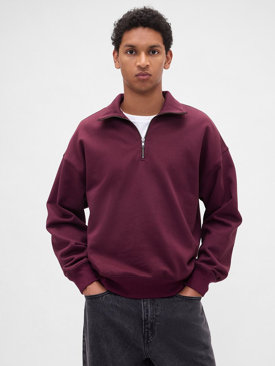 Purple Half-Zip Sweatshirt_0