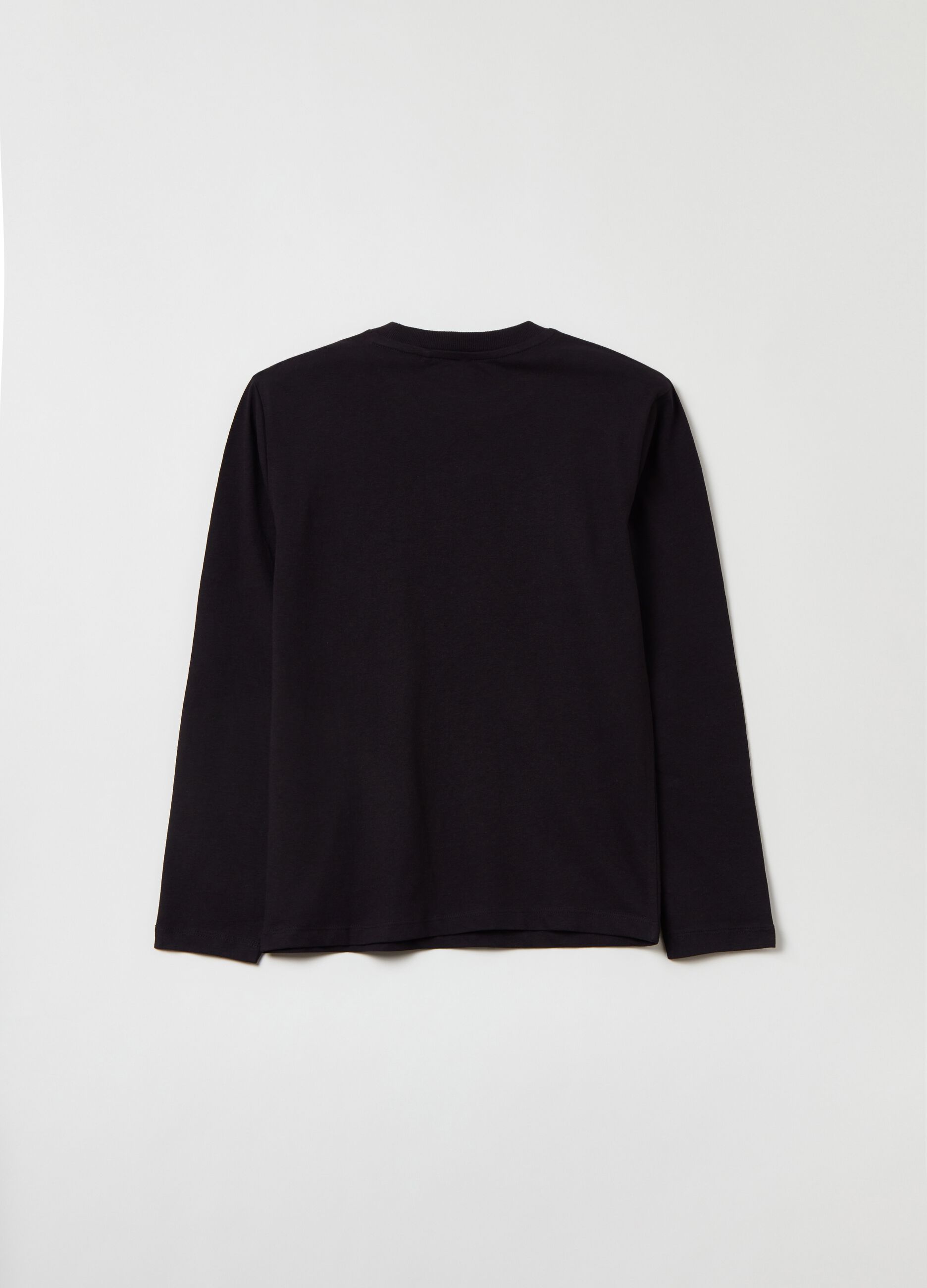 T-shirt a maniche lunghe stampa New York_1