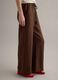 Brown pure linen drawstring trousers, straight fit_3