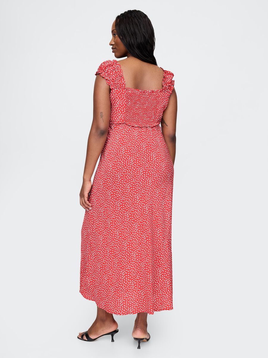 Sleeveless dress with floral pattern_4