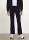 Girls' black slim-fit stretch organic cotton trousers_1