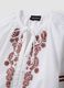 White regular fit cotton-linen blend shirt with floral embroidery_2