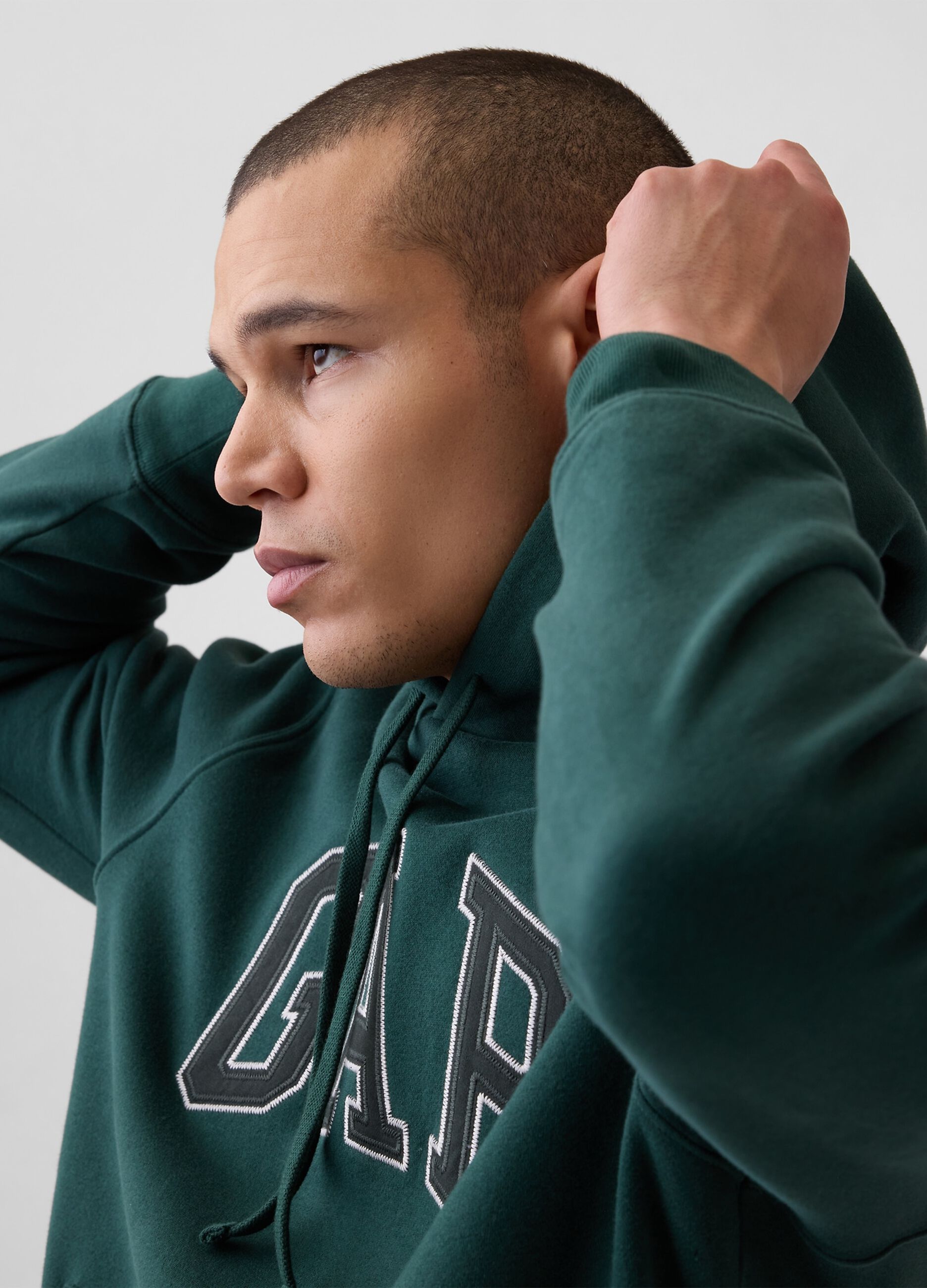 Cotton blend hoodie with logo