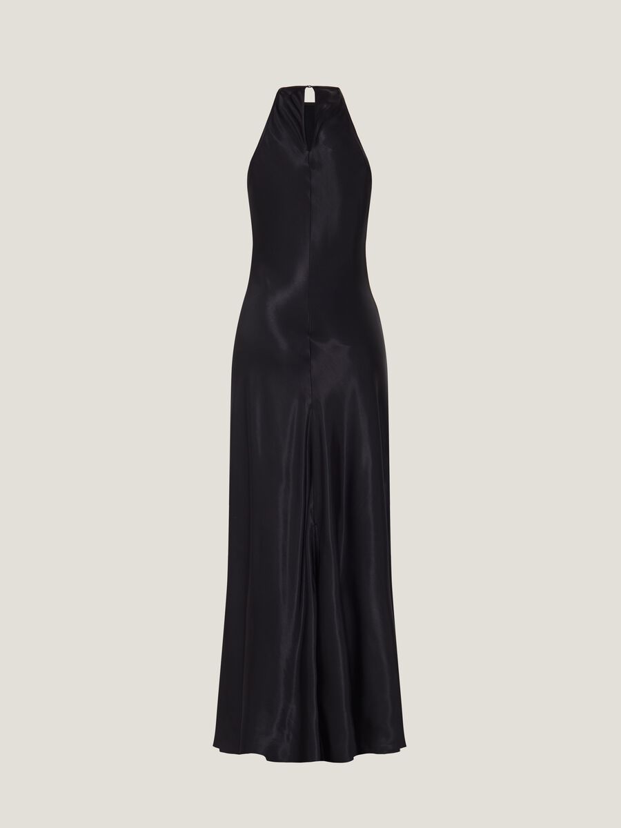 Abito lungo in viscosa satin_4