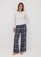 White organic cotton pyjama top with grandad collar_2