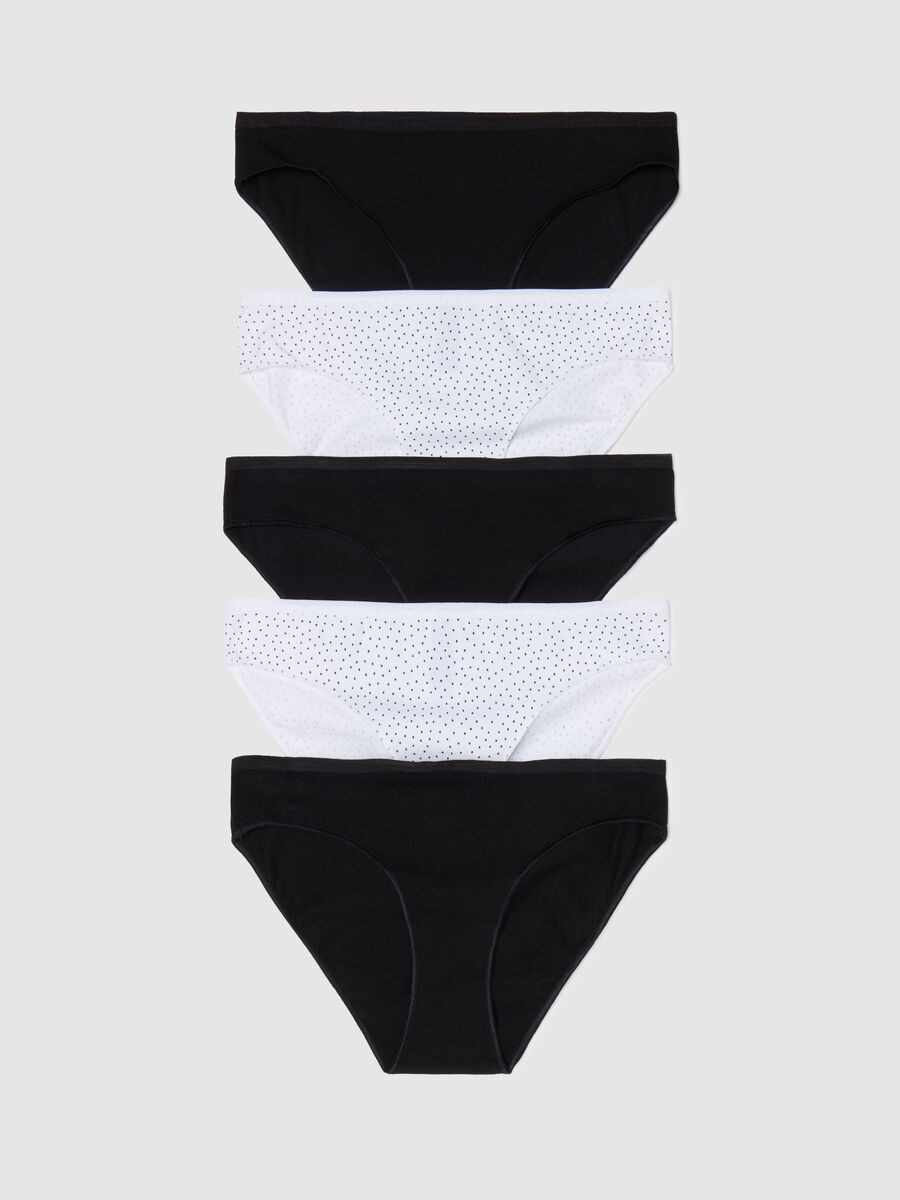 Five-pack briefs with micro polka dot pattern_4
