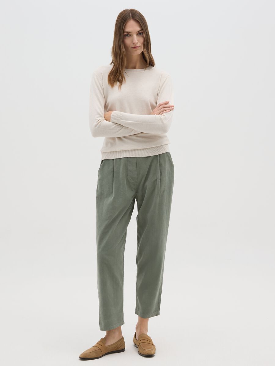 Pure Cotton Green Trousers_0