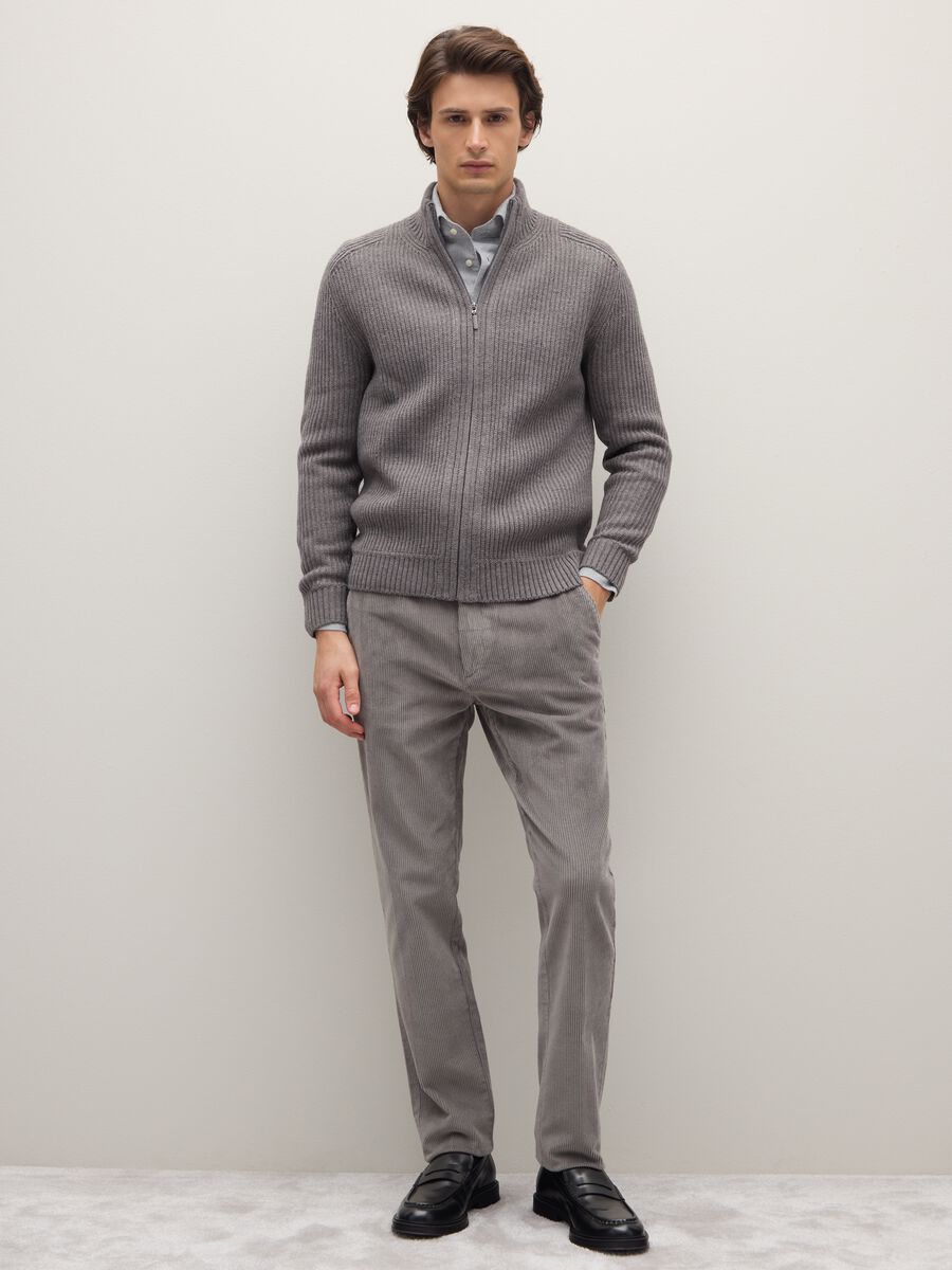 Ribbed Grey Cardigan_2