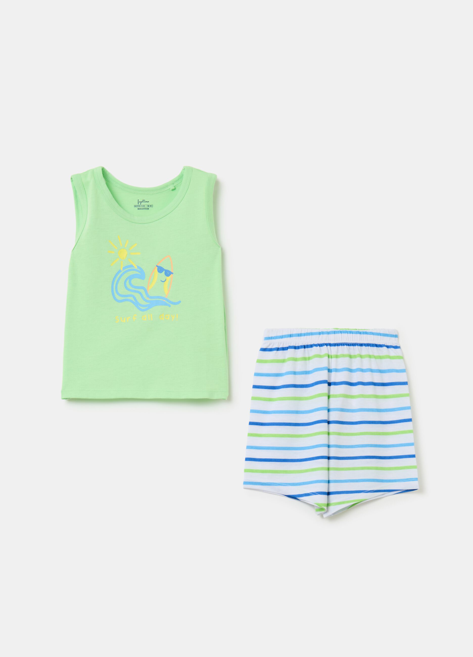 Organic cotton pyjamas with print