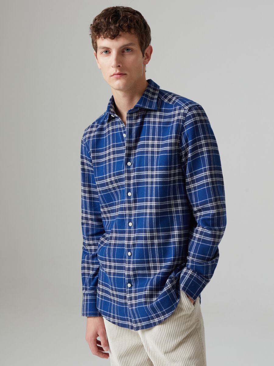 Camicia in flanella con fantasia check_1