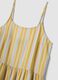 Yellow striped pure viscose dress_5