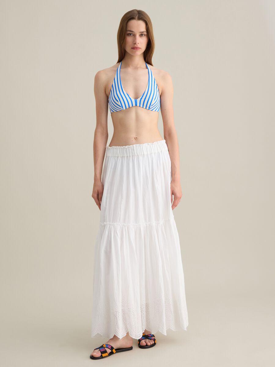 Women's top bikini in multicolour stretch fabric_0