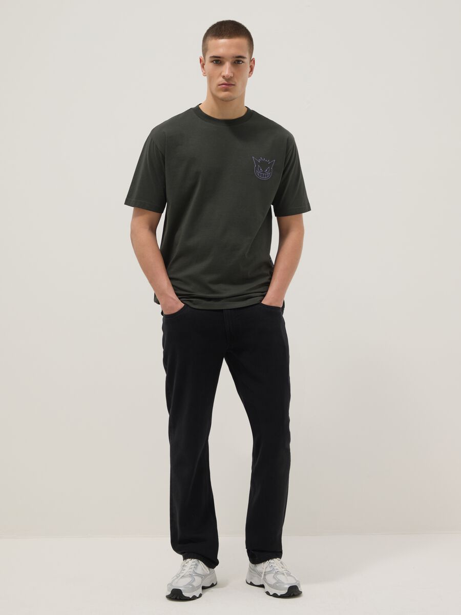 Black pure cotton regular fit t-shirt with Pok&eacute;mon_2