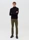 Solid colour stretch cotton chino trousers_0