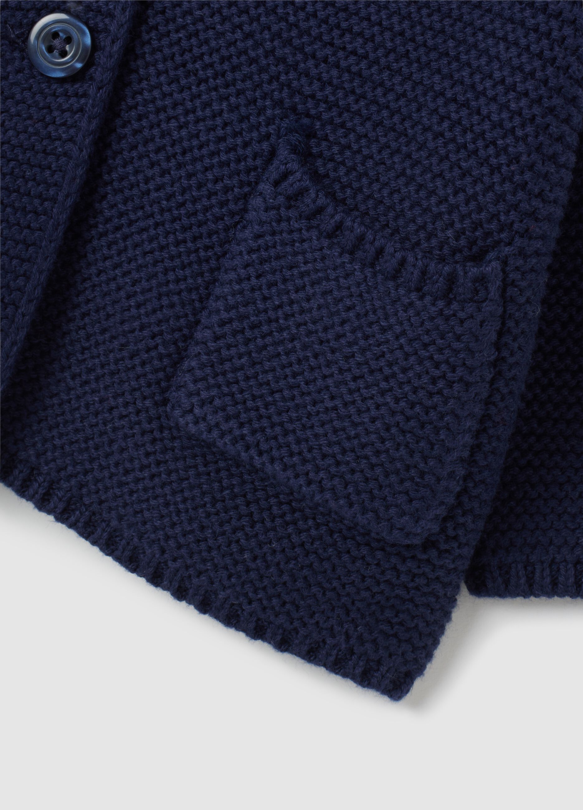 Cardigan tricot con cappuccio e orecchie