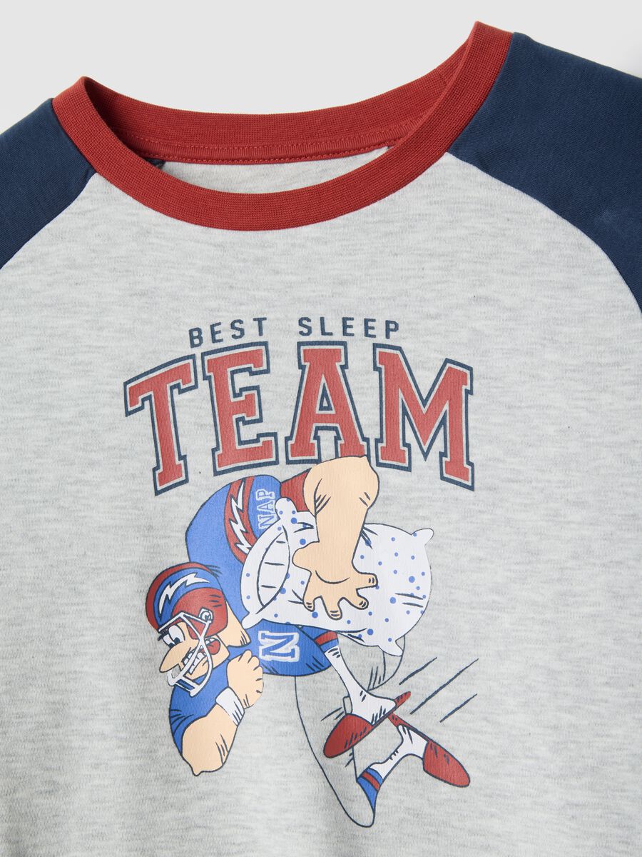 Pigiama da bambino in misto cotone multicolor regular fit con stampa_2