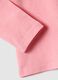 Pink long-sleeved pure cotton T-shirt with regular fit print_3
