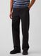 Pantaloni neri in puro cotone_1