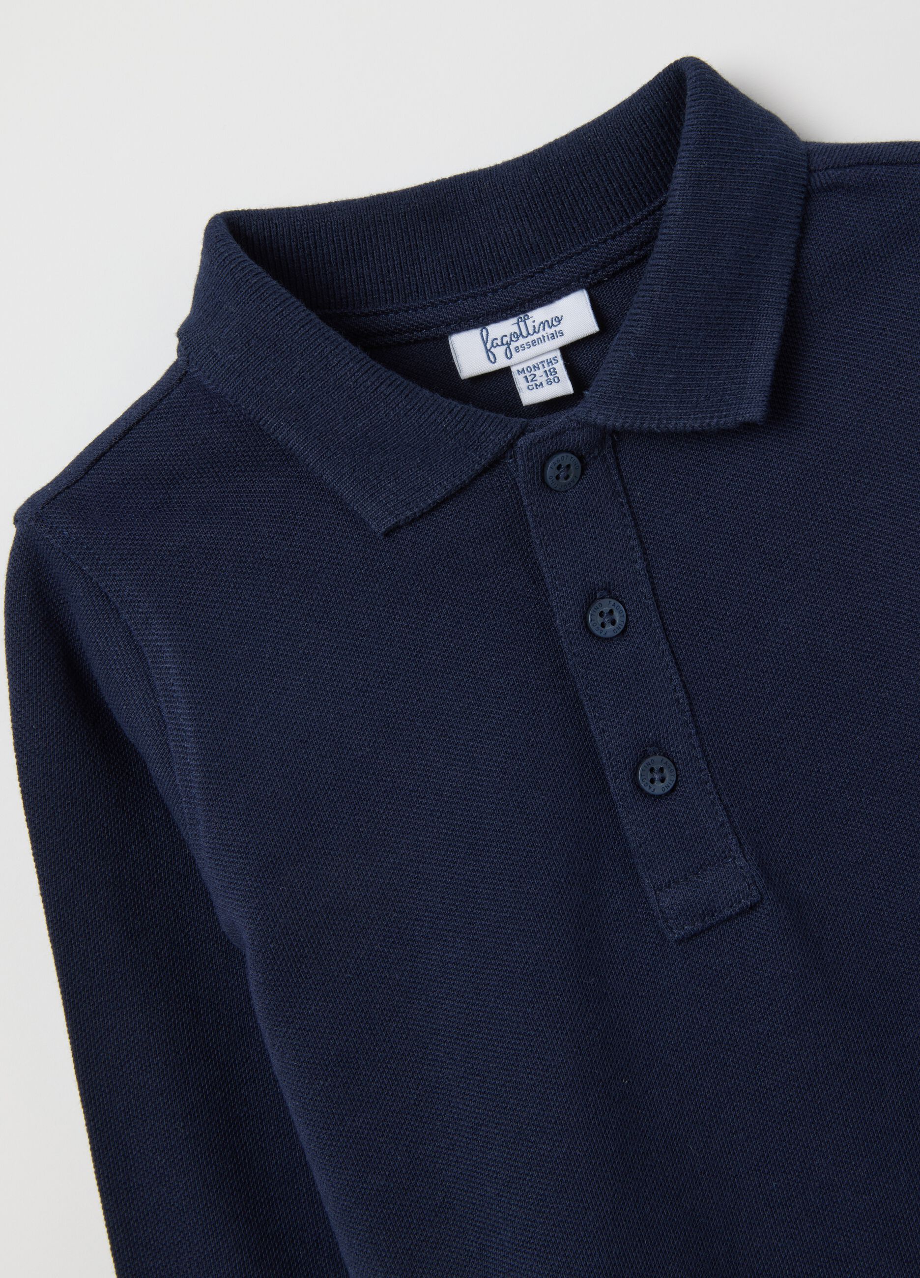 Baby blue pure cotton polo shirt regular fit