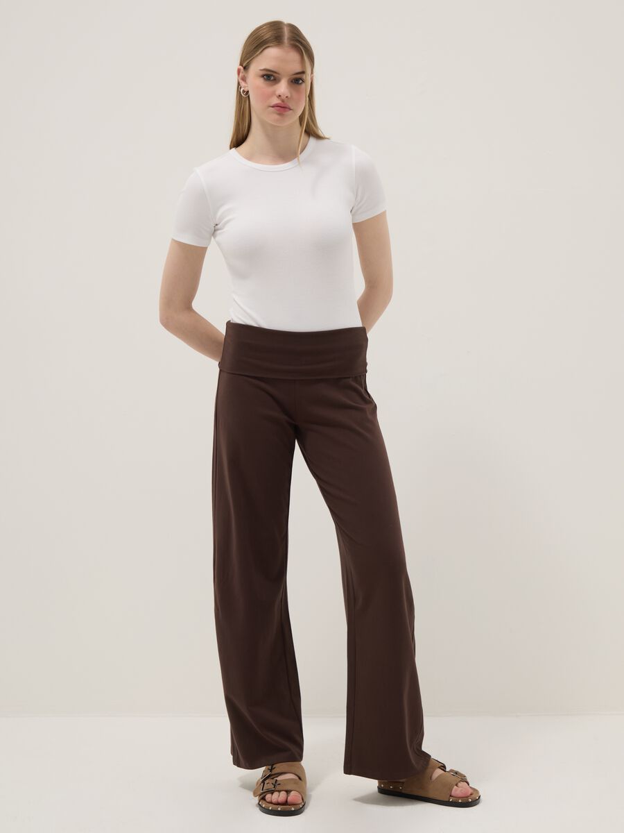 White Stretch Cotton Slim Fit Top_2