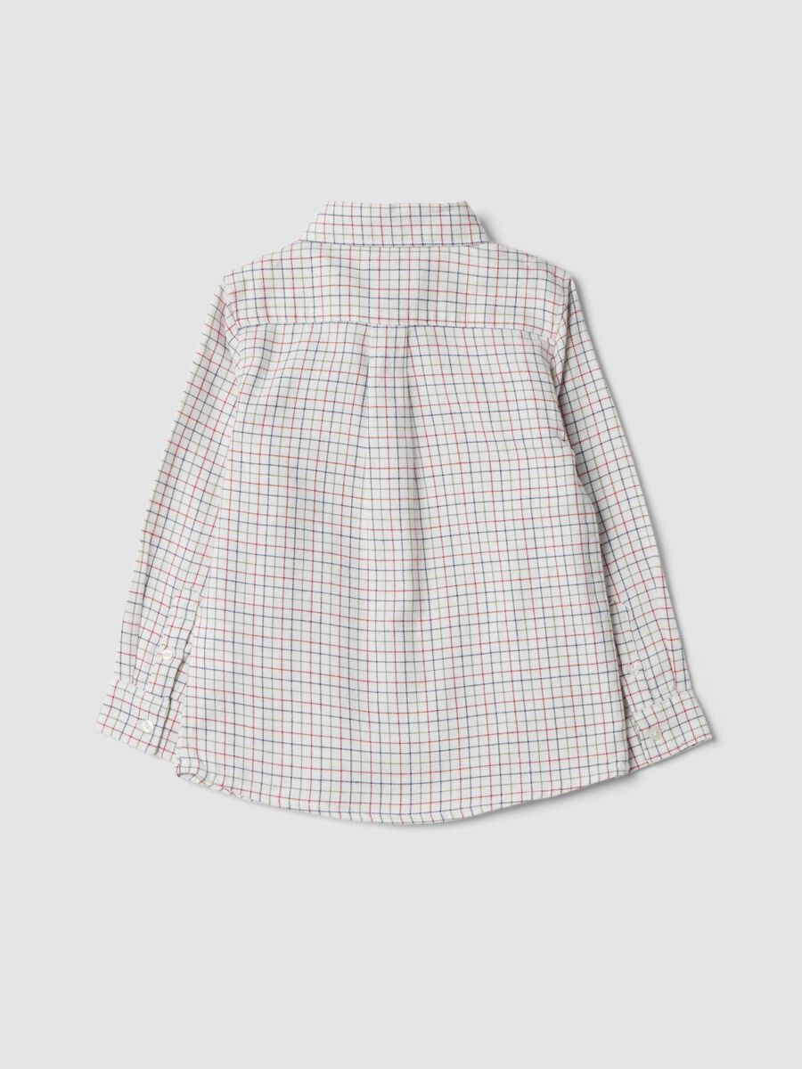 Camicia verde a quadri in puro cotone_1