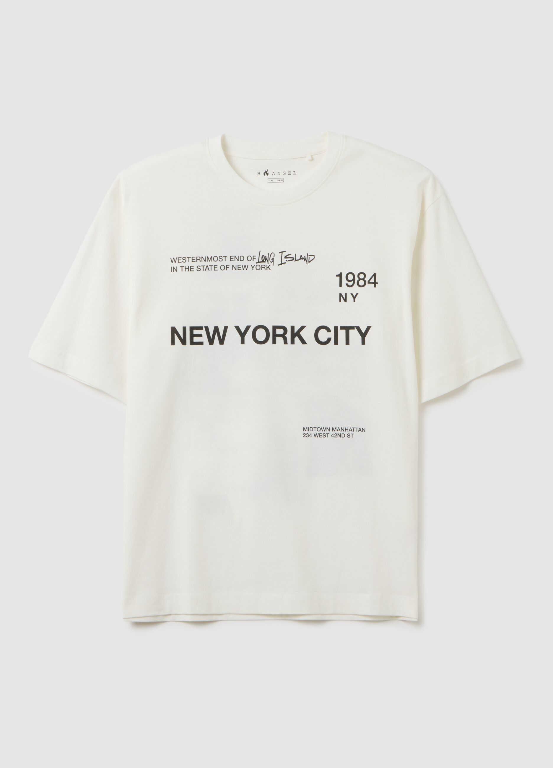 T-shirt in puro cotone bianca regular fit