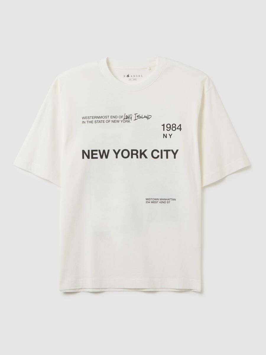 T-shirt in puro cotone bianca regular fit_0