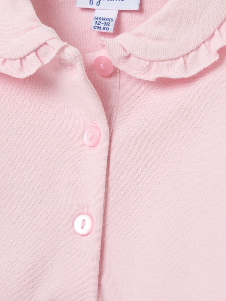 Long-sleeved polo shirt with frills_2