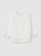 White regular fit baby jumper with round neckline_0