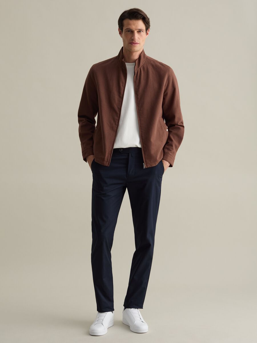 Stretch cotton chino trousers_0