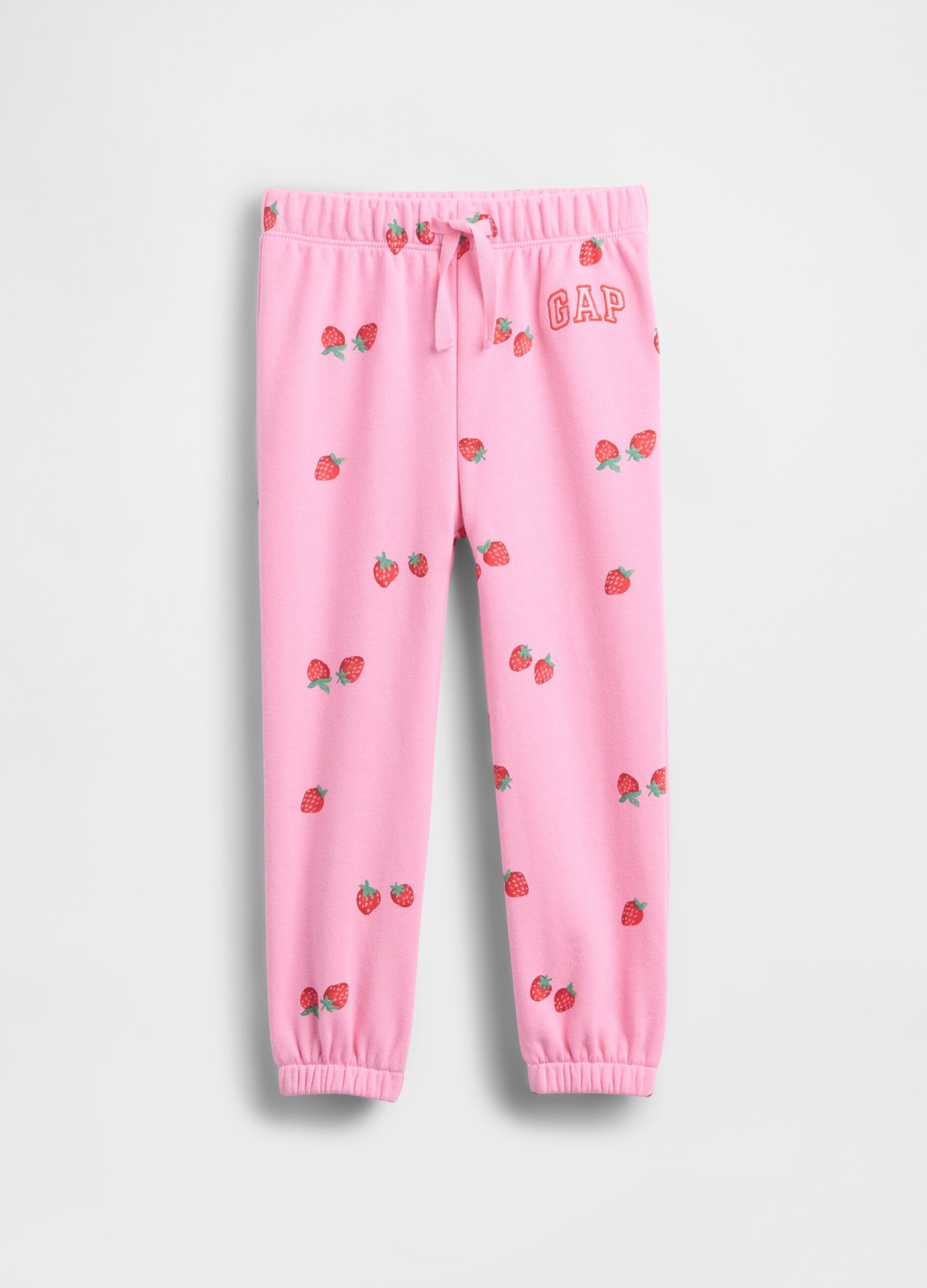 Cotton-blend joggers with strawberry print