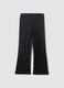Black flared stretch-cotton star-print trousers for girls_1