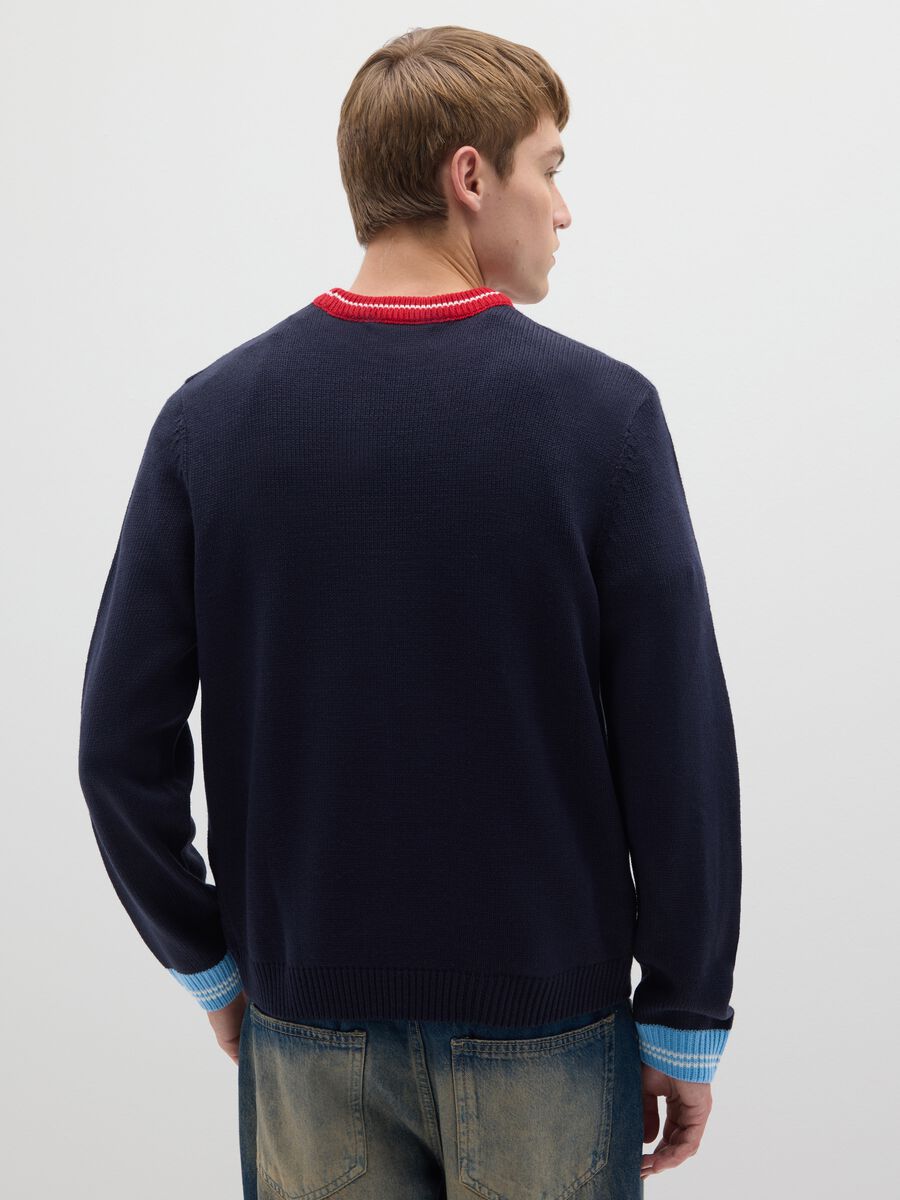 Maglione multicolor regular fit con stampa_2