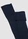 Long Socks in Pure Blue Cotton_1