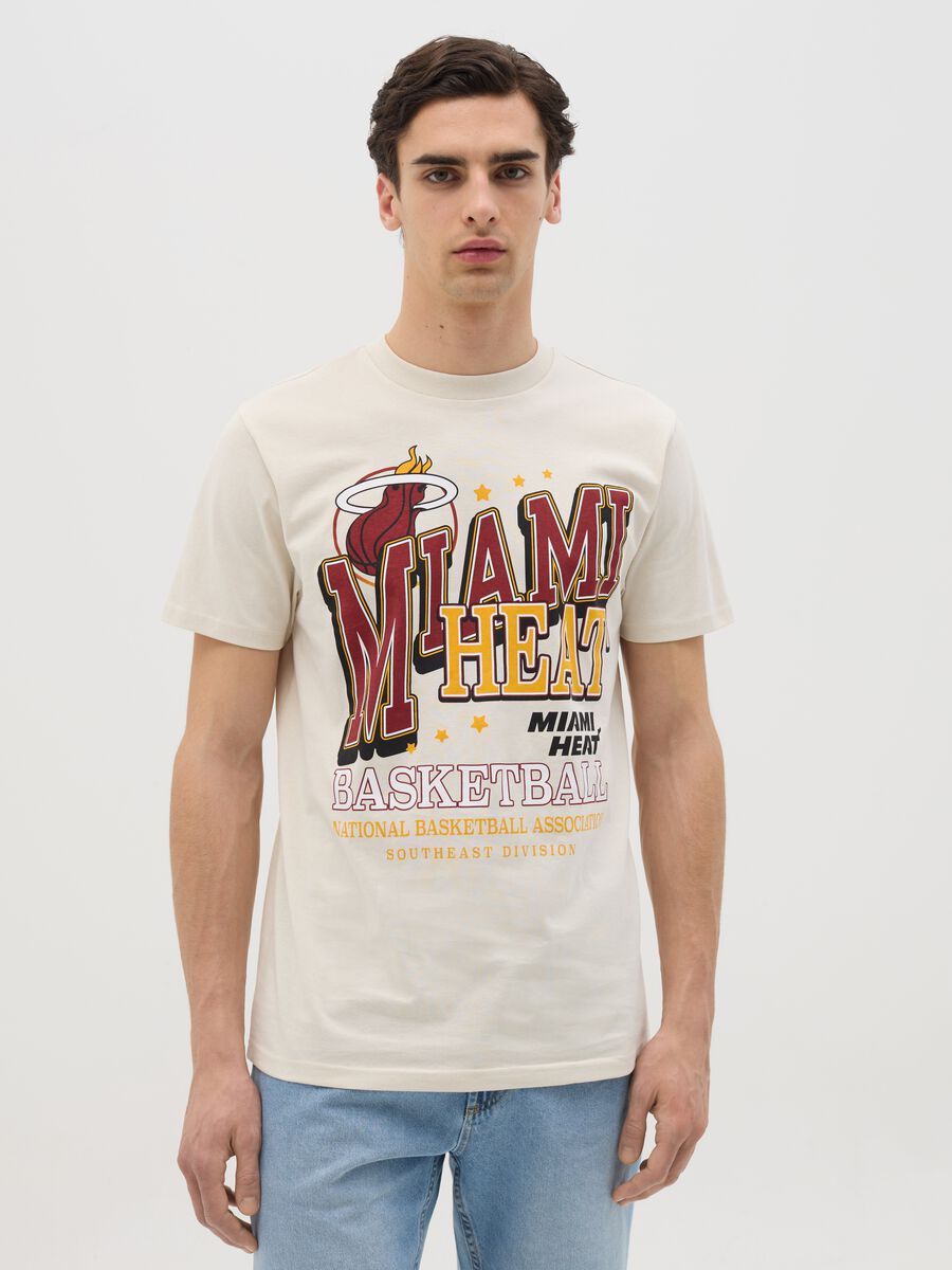 Cotton T-shirt with NBA Miami Heat print_0