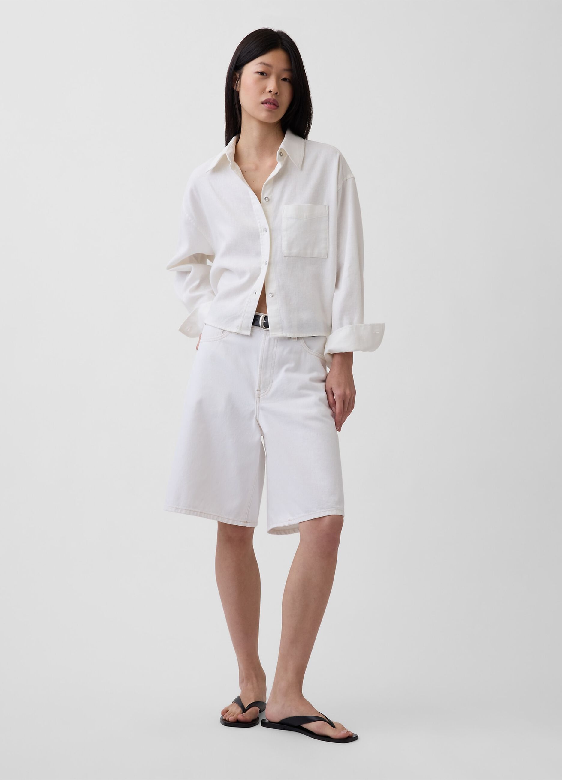 Pure cotton shirt with patch pocket