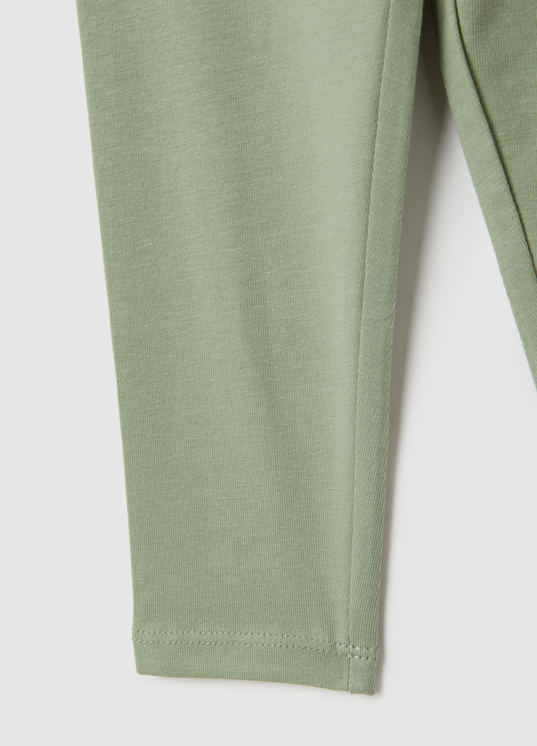 Leggings da neonata in cotone elasticizzato multicolor skinny