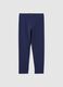 Girls' blue regular fit stretch cotton leggings_0