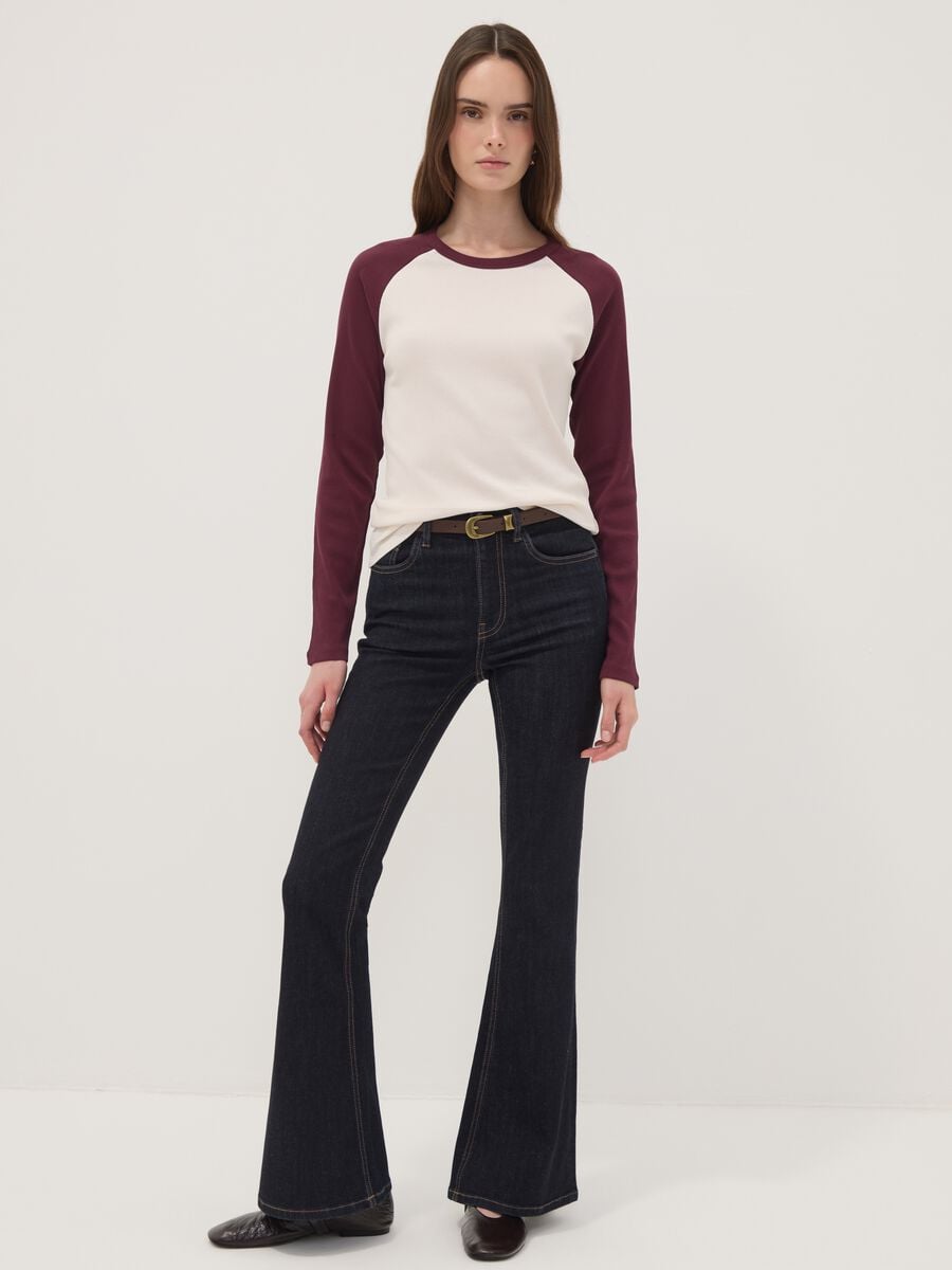 T-shirt bianca in puro cotone a maniche lunghe_2