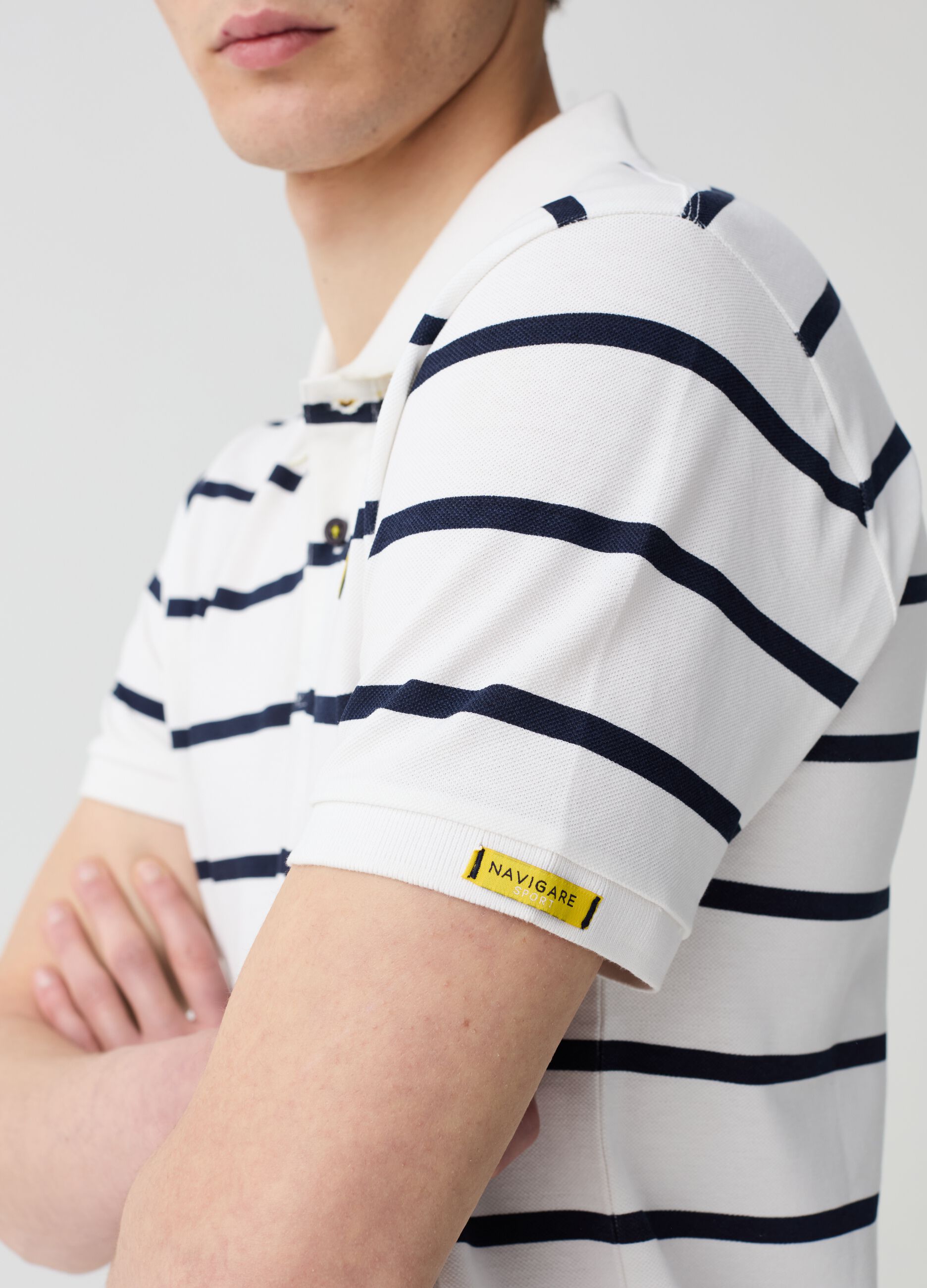 Navigare Sport polo shirt with stripes