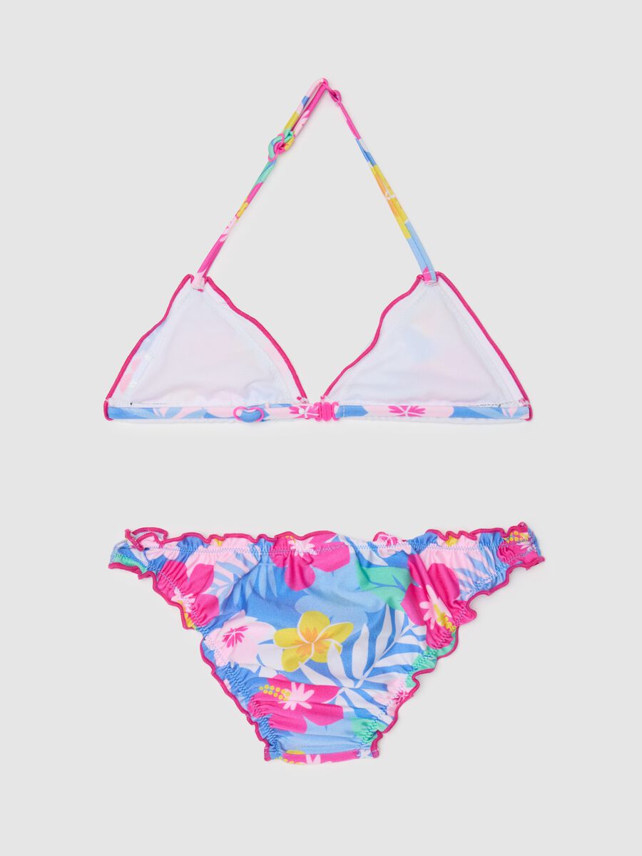 Girls' multicoloured stretch blend bikini_1