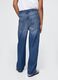 Wide Blue Denim Jeans with Elastic Waist_2