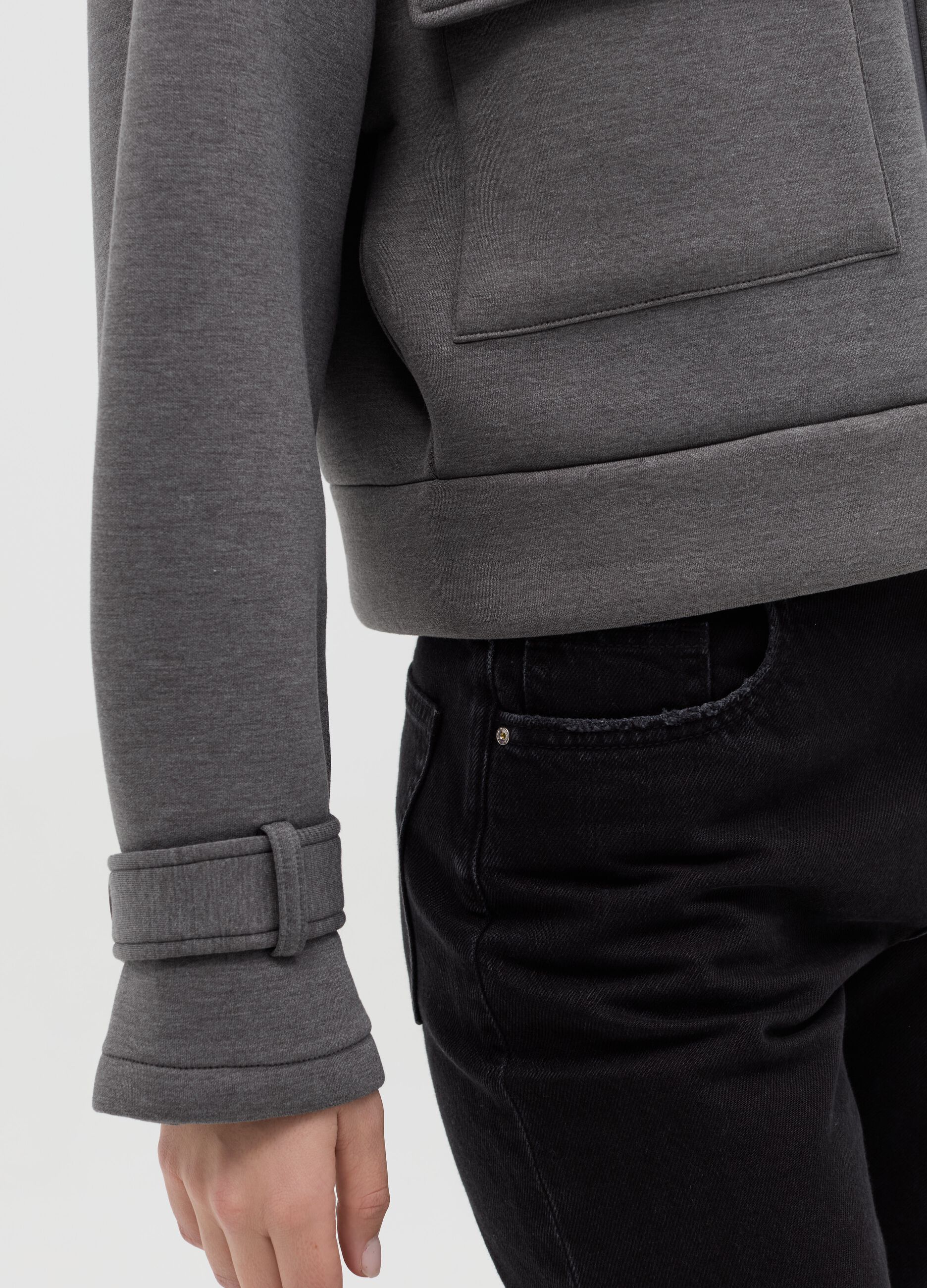 Bomber jacket with mock neck